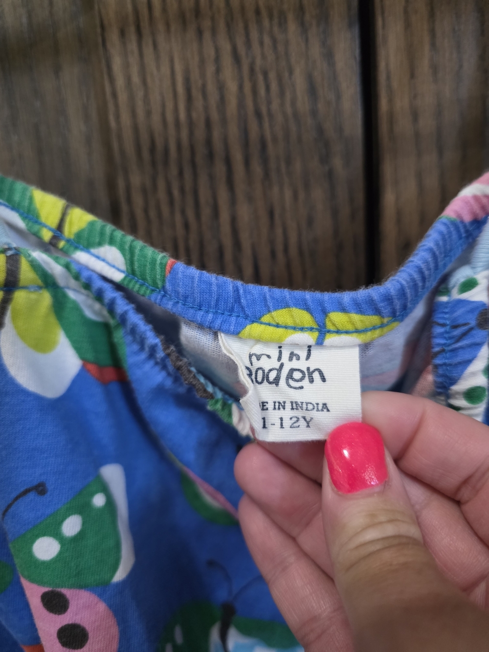 Mini Boden Blue Butterfly Print Romper - Picture 3 of 3